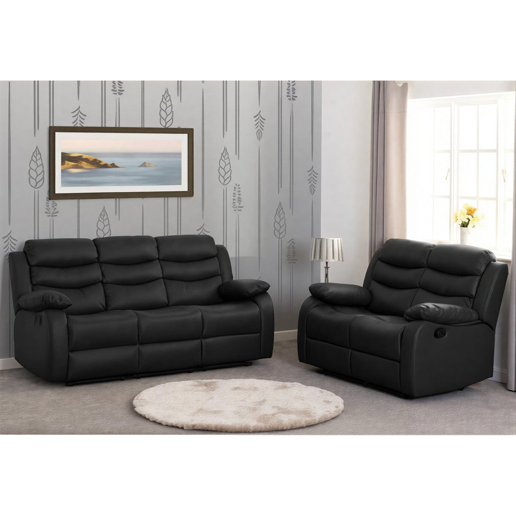 Roma 3+2 Suite - Black Pu