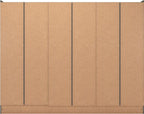 Nevada 6 Door 2 Drawer Wardrobe - 3D Effect Grey
