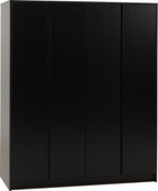 Malvern 4 Door Wardrobe - Black