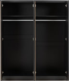 Malvern 4 Door Wardrobe - Black