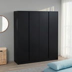 Malvern 4 Door Wardrobe - Black