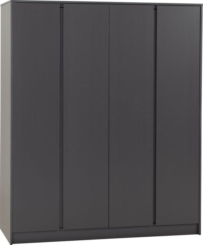 Malvern 4 Door Wardrobe - Grey