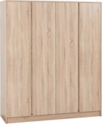 Malvern 4 Door Wardrobe - Sonoma Oak Effect
