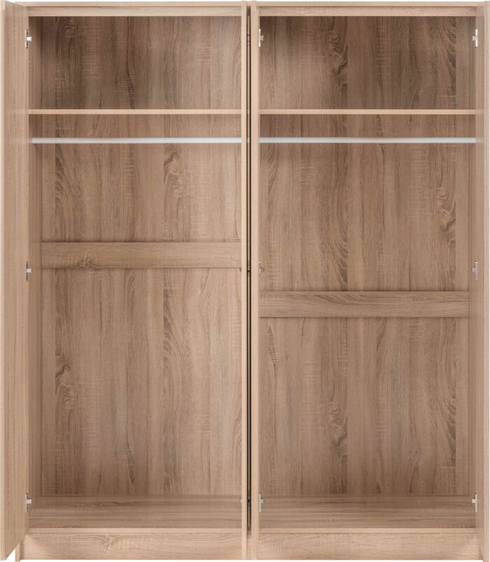 Malvern 4 Door Wardrobe - Sonoma Oak Effect