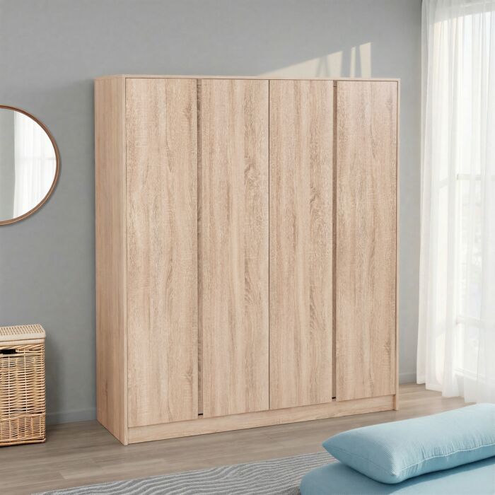 Malvern 4 Door Wardrobe - Sonoma Oak Effect
