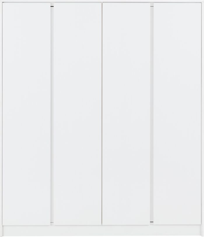 Malvern 4 Door Wardrobe - White