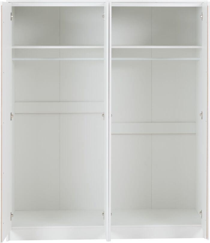 Malvern 4 Door Wardrobe - White