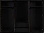 Malvern 6 Door 2 Drawer Wardrobe - Black