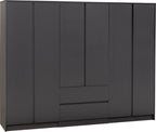 Malvern 6 Door 2 Drawer Wardrobe - Grey