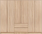 Malvern 6 Door 2 Drawer Wardrobe - Sonoma Oak Effect