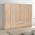 Malvern 6 Door 2 Drawer Wardrobe - Sonoma Oak Effect
