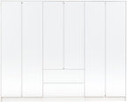 Malvern 6 Door 2 Drawer Wardrobe - White