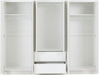 Malvern 6 Door 2 Drawer Wardrobe - White