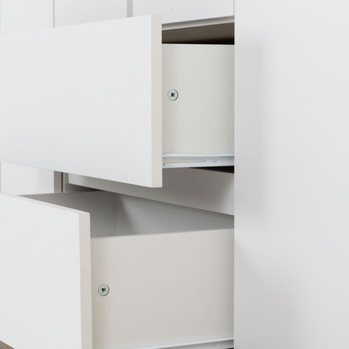 Malvern 6 Door 2 Drawer Wardrobe - White