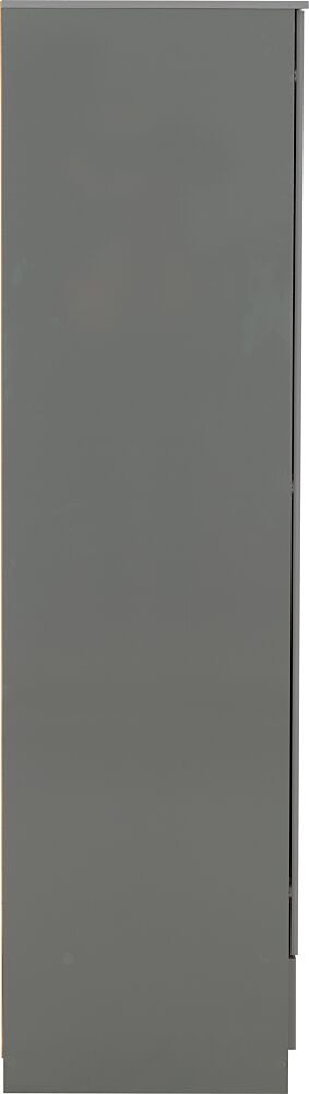 Denver 4 Door 2 Drawer Mirrored Wardrobe - Grey Gloss