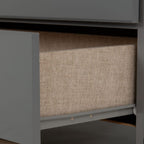 Denver 4 Door 2 Drawer Mirrored Wardrobe - Grey Gloss