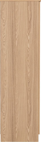 Tessa 4 Door Mirrored Wardrobe - Natural Oak Effect