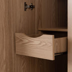 Tessa 4 Door Mirrored Wardrobe - Natural Oak Effect