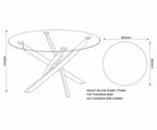 Sheldon Round Coffee Table - Clear Glass/Black