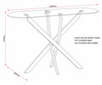Sheldon Console Table - Clear Glass/Black