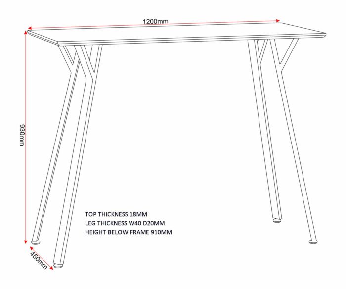 Quebec Bar Table - Concrete Effect