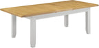 Windsor Large Extending Dining Table - Pebble Grey/Oak