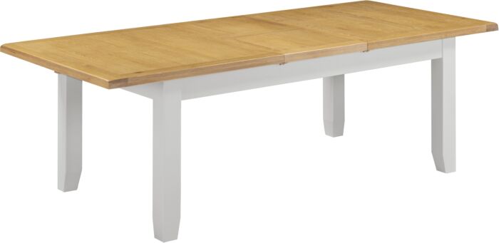 Windsor Large Extending Dining Table - Pebble Grey/Oak