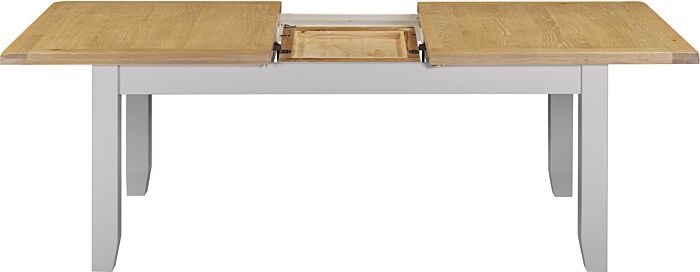 Windsor Large Extending Dining Table - Pebble Grey/Oak