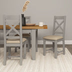 Windsor Large Extending Dining Table - Pebble Grey/Oak