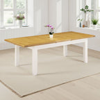 Windsor Large Extending Dining Table - Ivory/Oak