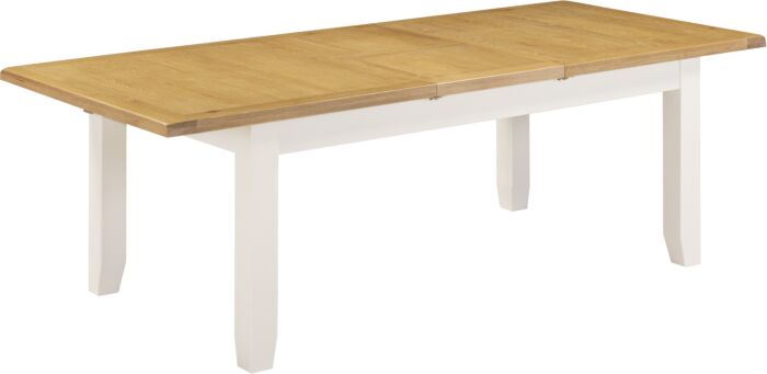 Windsor Large Extending Dining Table - Ivory/Oak