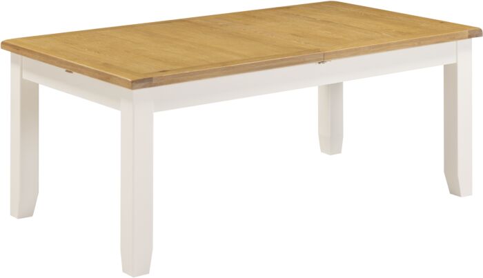 Windsor Large Extending Dining Table - Ivory/Oak