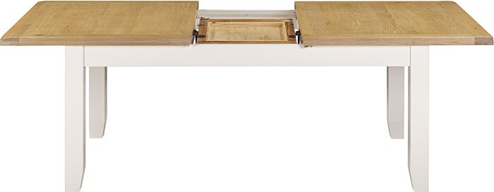 Windsor Large Extending Dining Table - Ivory/Oak