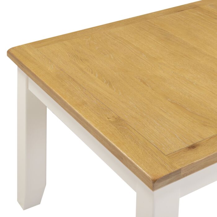 Windsor Large Extending Dining Table - Ivory/Oak