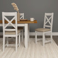 Windsor Large Extending Dining Table - Ivory/Oak