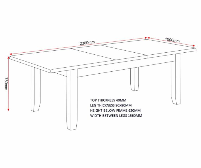 Windsor Large Extending Dining Table - Ivory/Oak