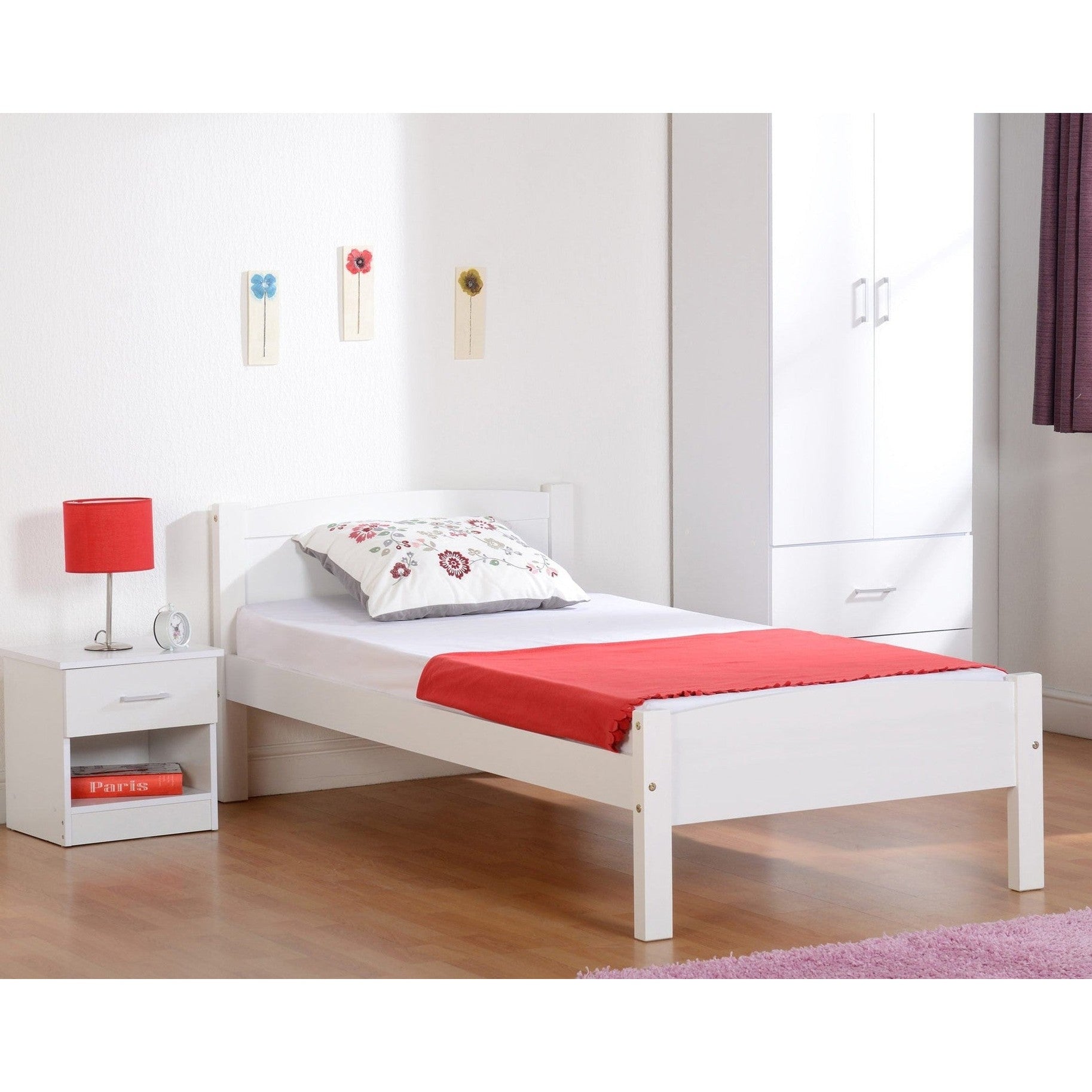 Amber 3' Bed - White