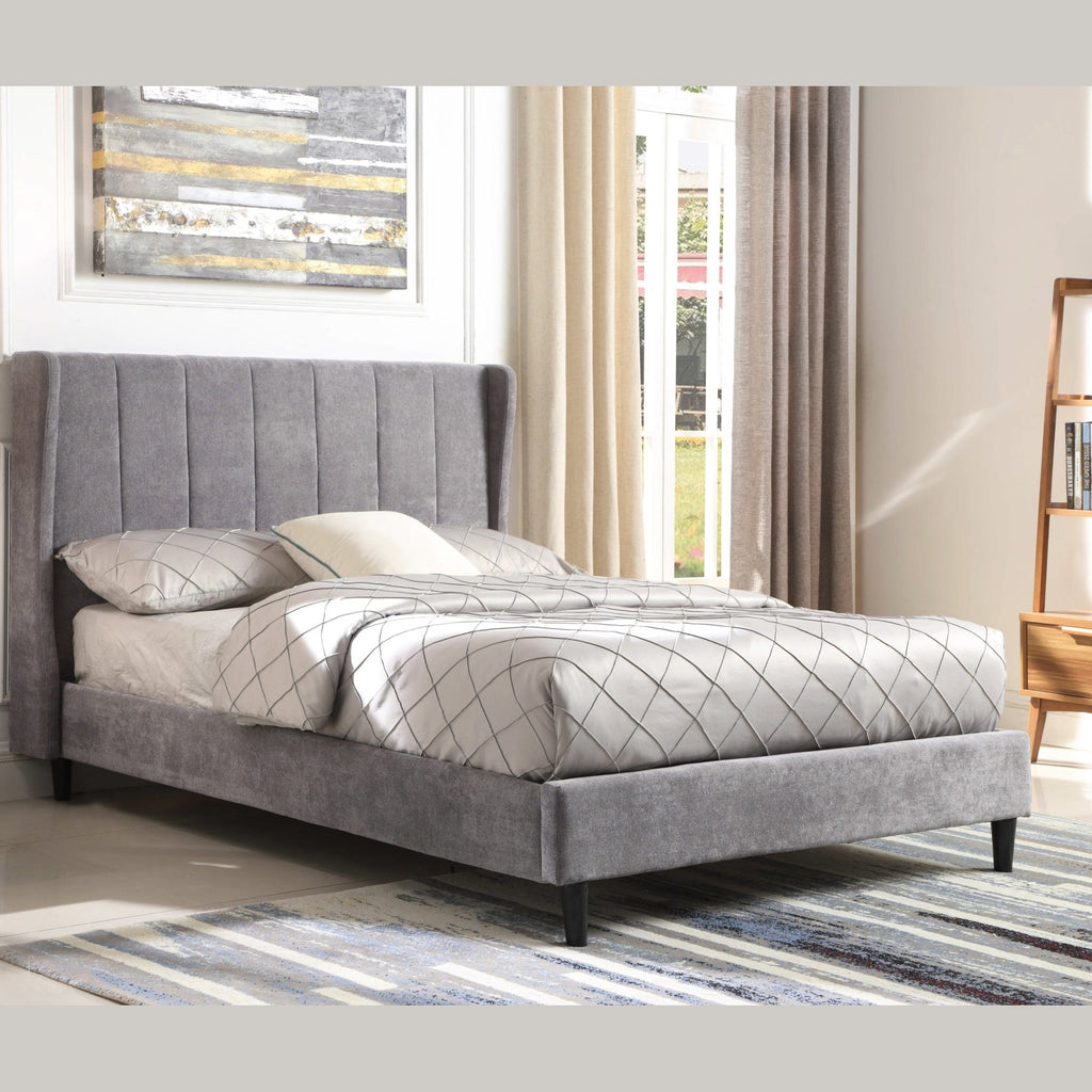 Amelia 4'6" Bed - Dark Grey Fabric