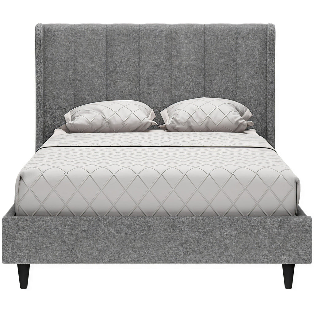 Amelia 4'6" Bed - Dark Grey Fabric