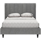 Amelia 4'6" Bed - Dark Grey Fabric