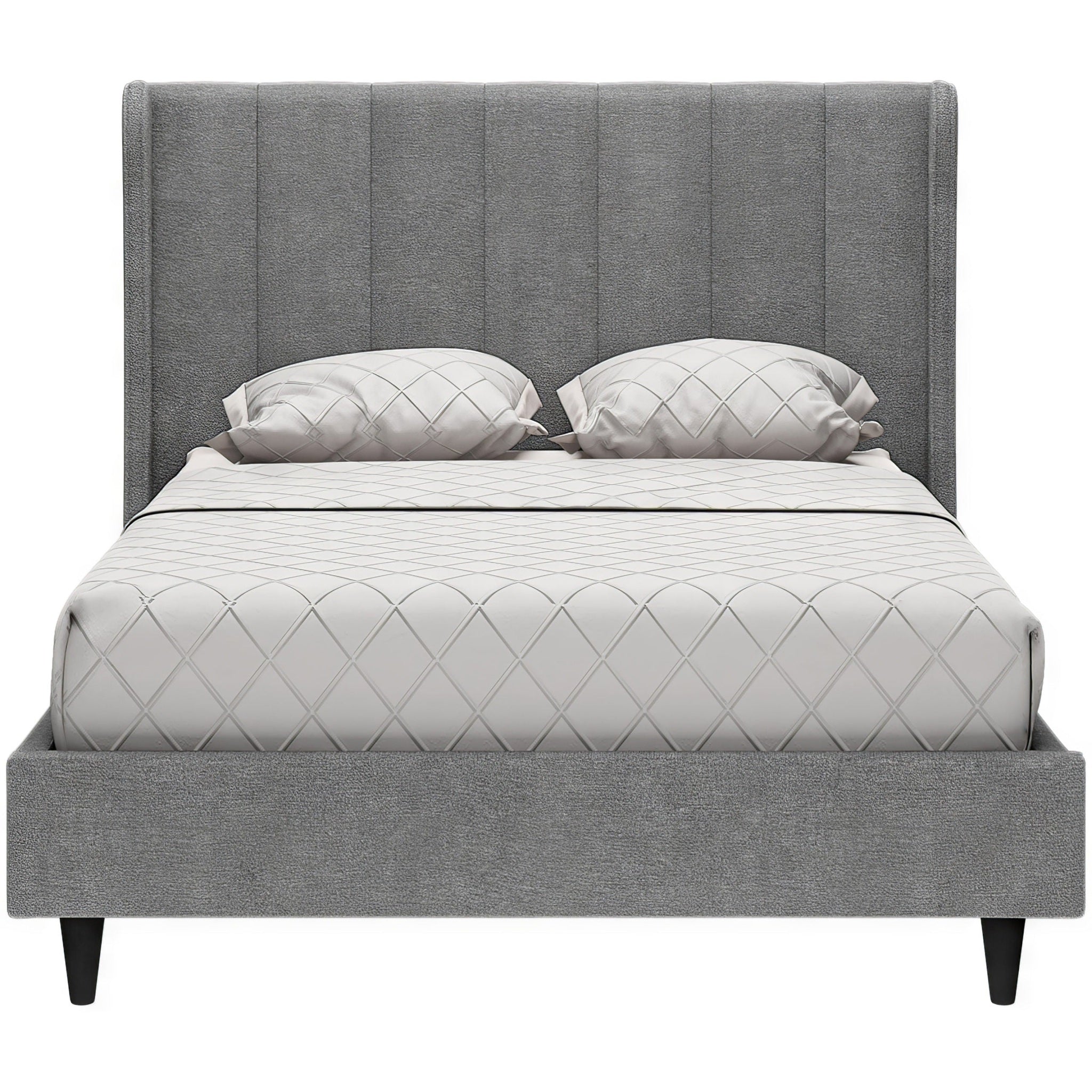 Amelia 4'6" Bed - Dark Grey Fabric