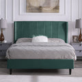 Amelia 4'6" Bed - Green Velvet Fabric