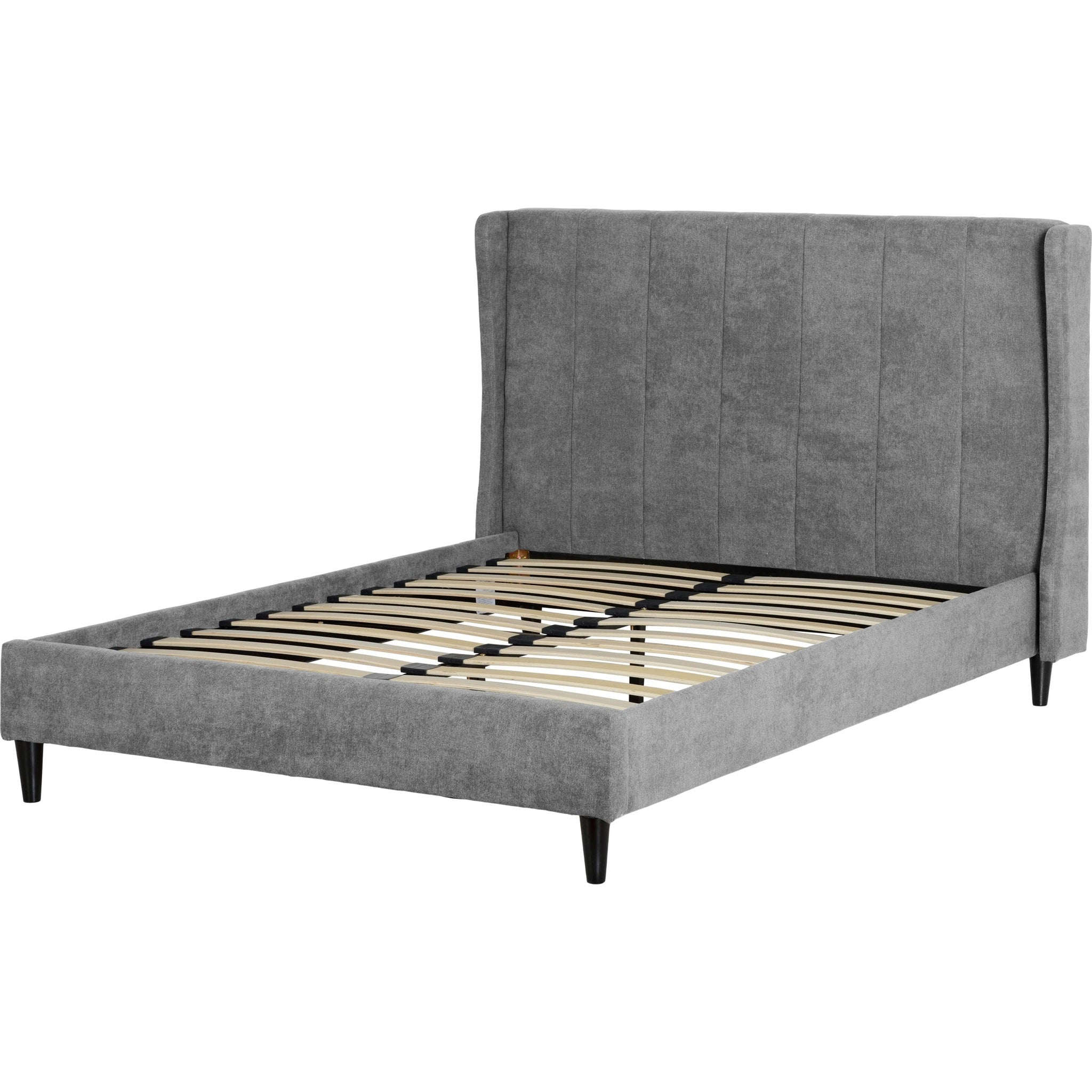 Amelia 4'6" Bed - Dark Grey Fabric