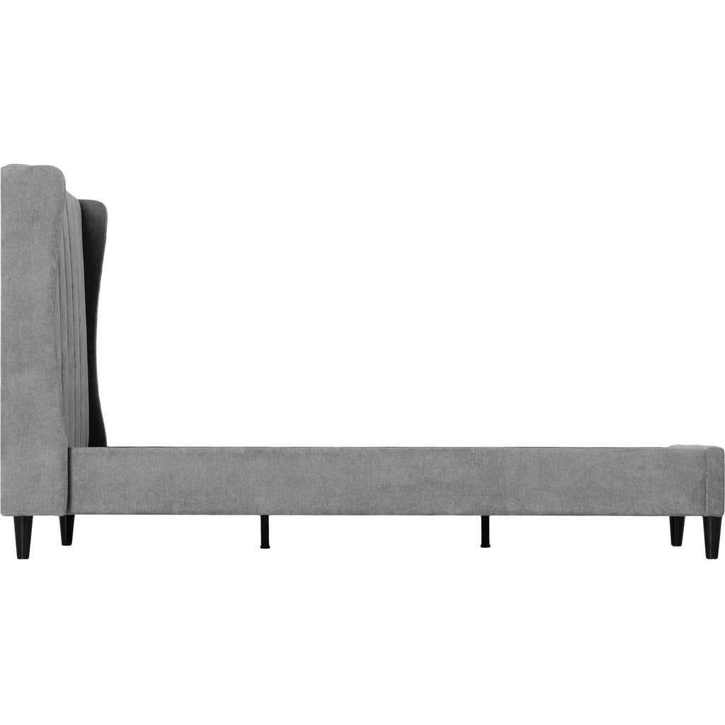 Amelia 4'6" Bed - Dark Grey Fabric