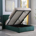 Amelia 5' Plus Bed - Green Velvet Fabric