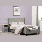 Amelia 4'6" Plus Bed - Dark Grey Fabric