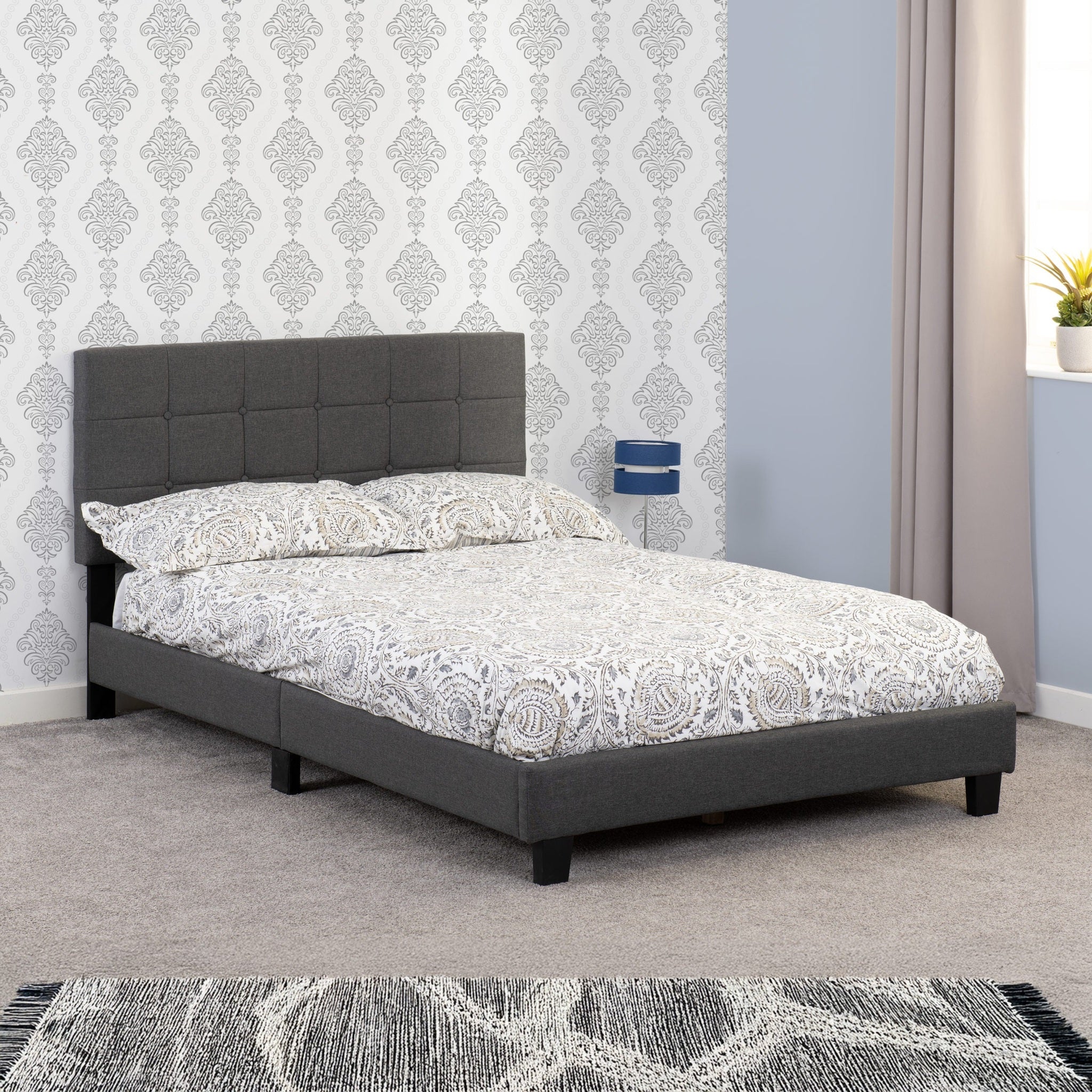 Arran 4'6" Bed - Grey Fabric