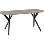 Athens Oval Coffee Table - Concrete Effect