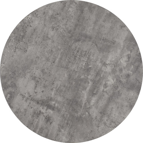 Athens Round & Avery Dining Set X4 Chairs - Concrete/Sapphire Blue Velvet
