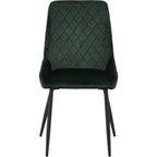 Hamilton & Avery Large Dining Set X6 Chairs - Medium Oak Effect/Emerald Green Velvet